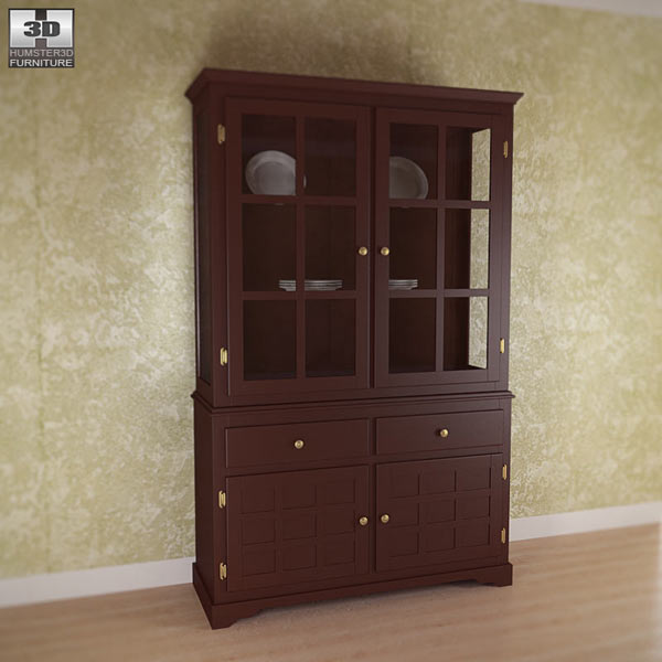 Buffet and Hutch in Deep Cappuccino – Coaster 3D model