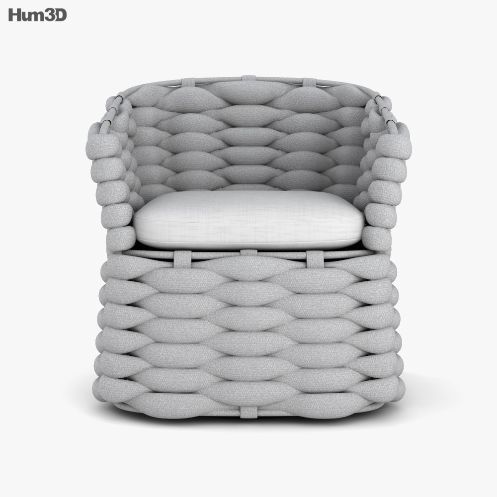 Arhaus Melbourne Outdoor Swivel Dining armchair 3D model Download in