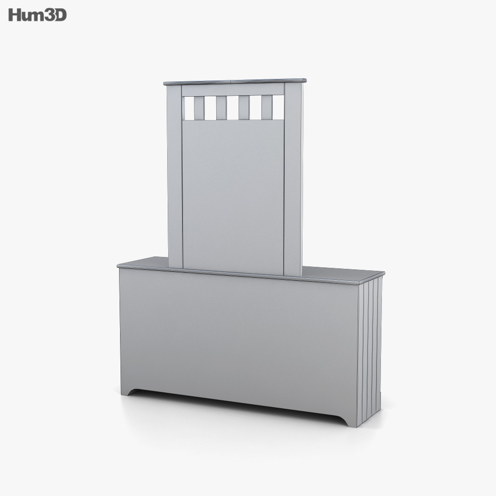 Ashley Lulu Dresser & mirror 3D model Download in MAX, OBJ, FBX, C4D