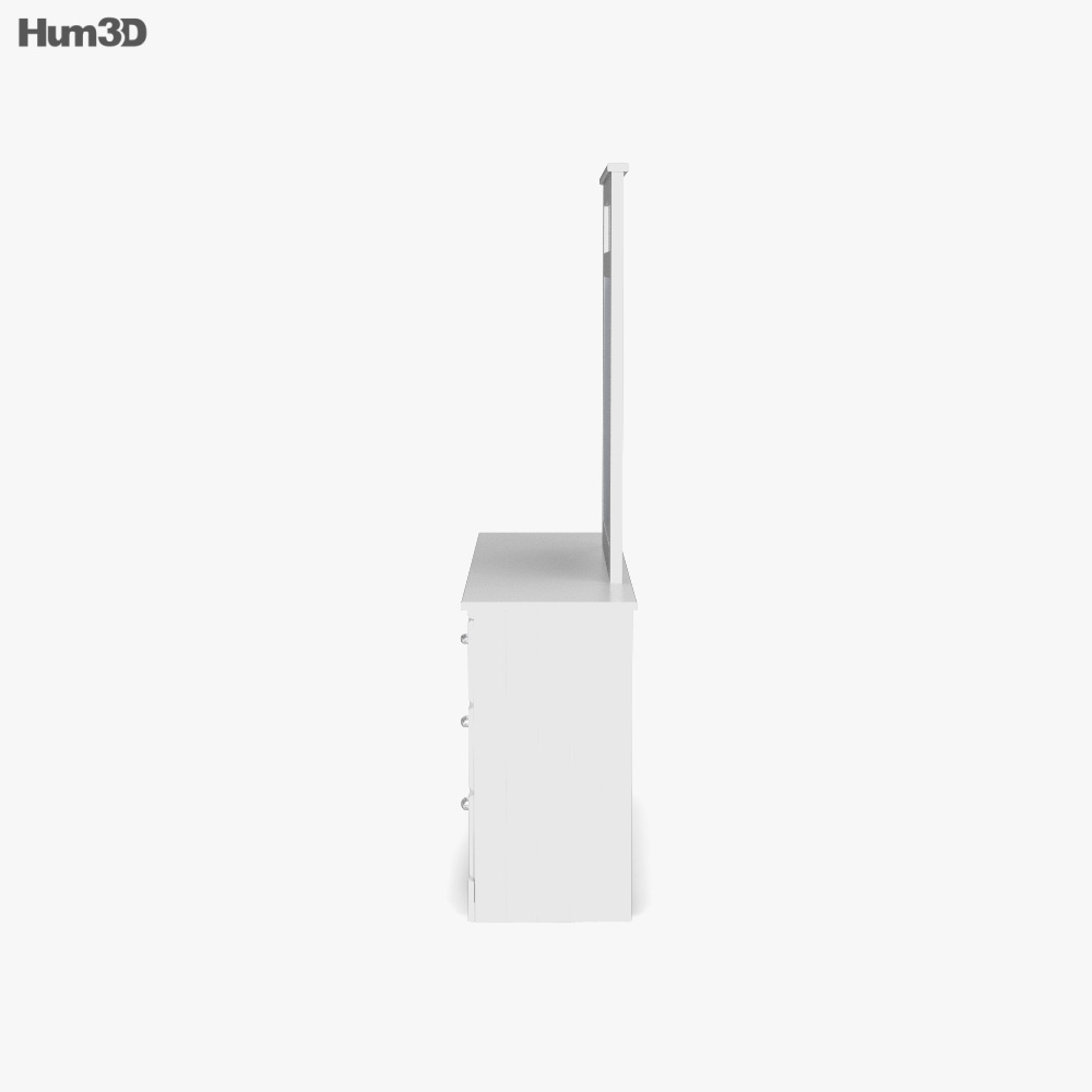 Ashley Lulu Dresser & mirror 3D model Download in MAX, OBJ, FBX, C4D