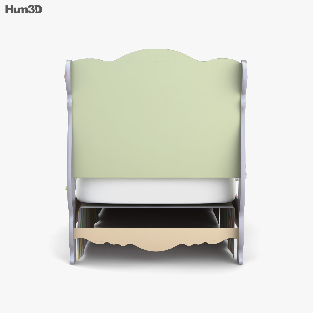 Ashley Doll House Twin Sleigh Bed 3D model Download in MAX, OBJ, FBX, C4D