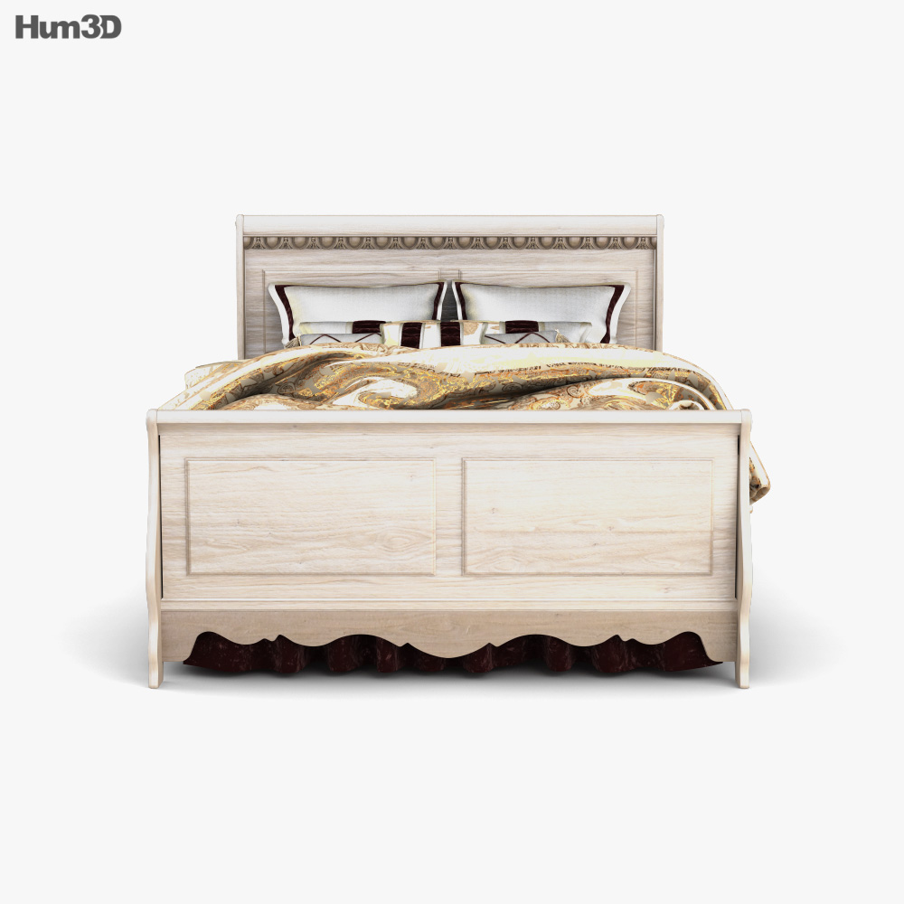 Ashley Silverglade Queen Sleigh Bed 3D model Download in MAX, OBJ