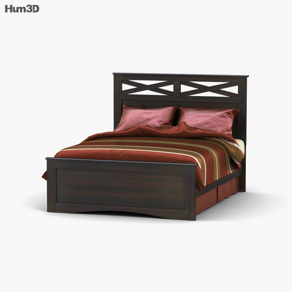 Ashley Xcess Queen Panel bed 3D model Download in MAX, OBJ, FBX, C4D