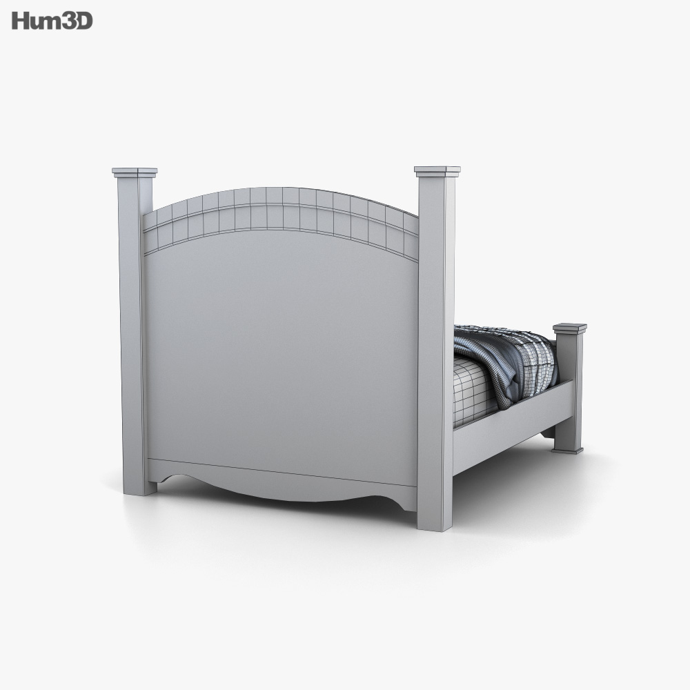 Ashley Olivia Bay Queen Poster bed 3D model Download in MAX, OBJ, FBX