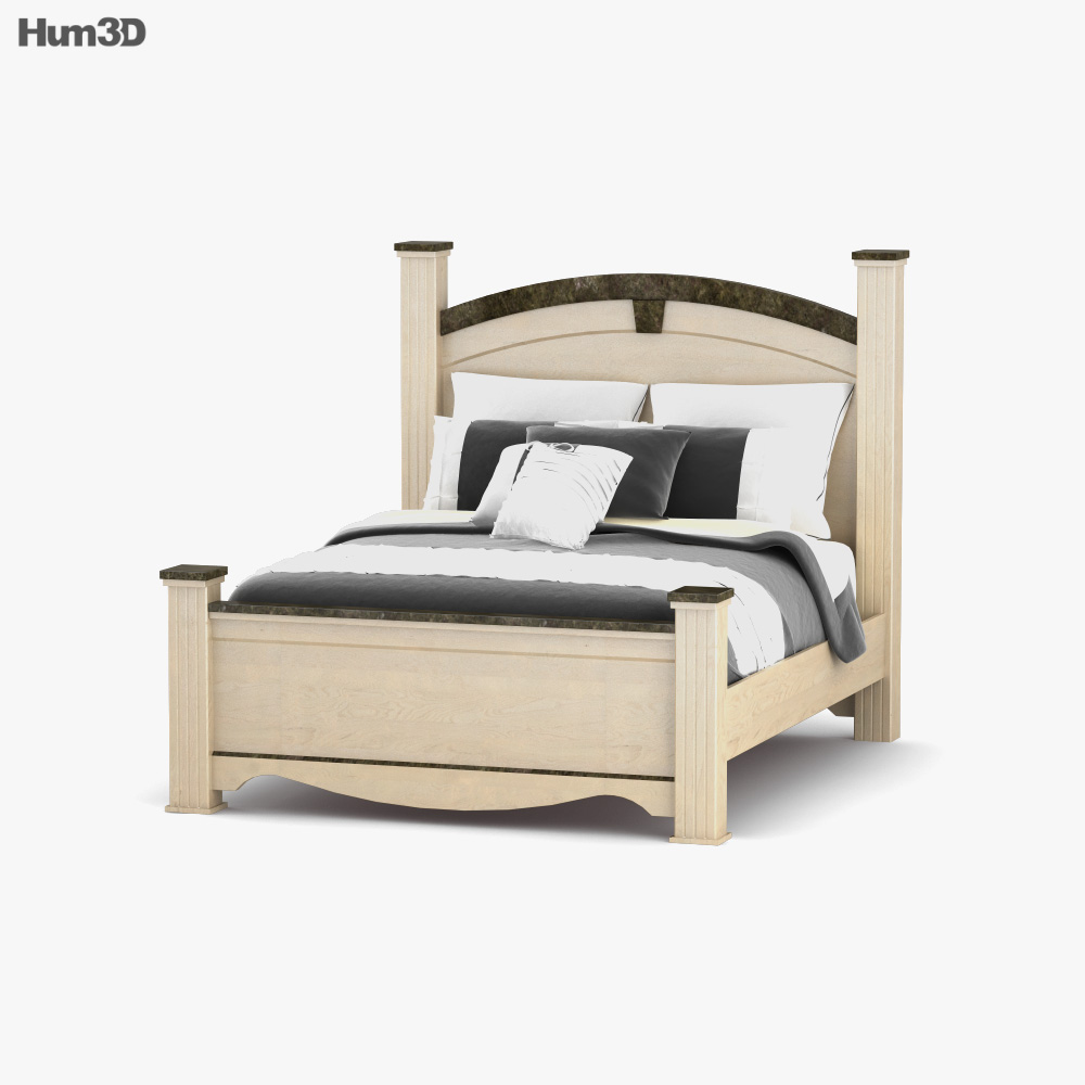 Ashley Olivia Bay Queen Poster bed 3D model Download in MAX, OBJ, FBX