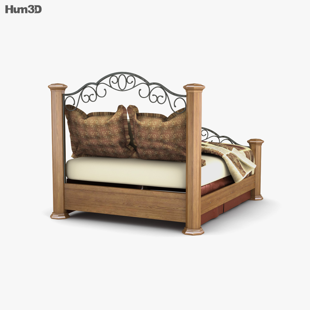 Ashley Rosalie Queen Poster bed 3D model Download in MAX, OBJ, FBX, C4D