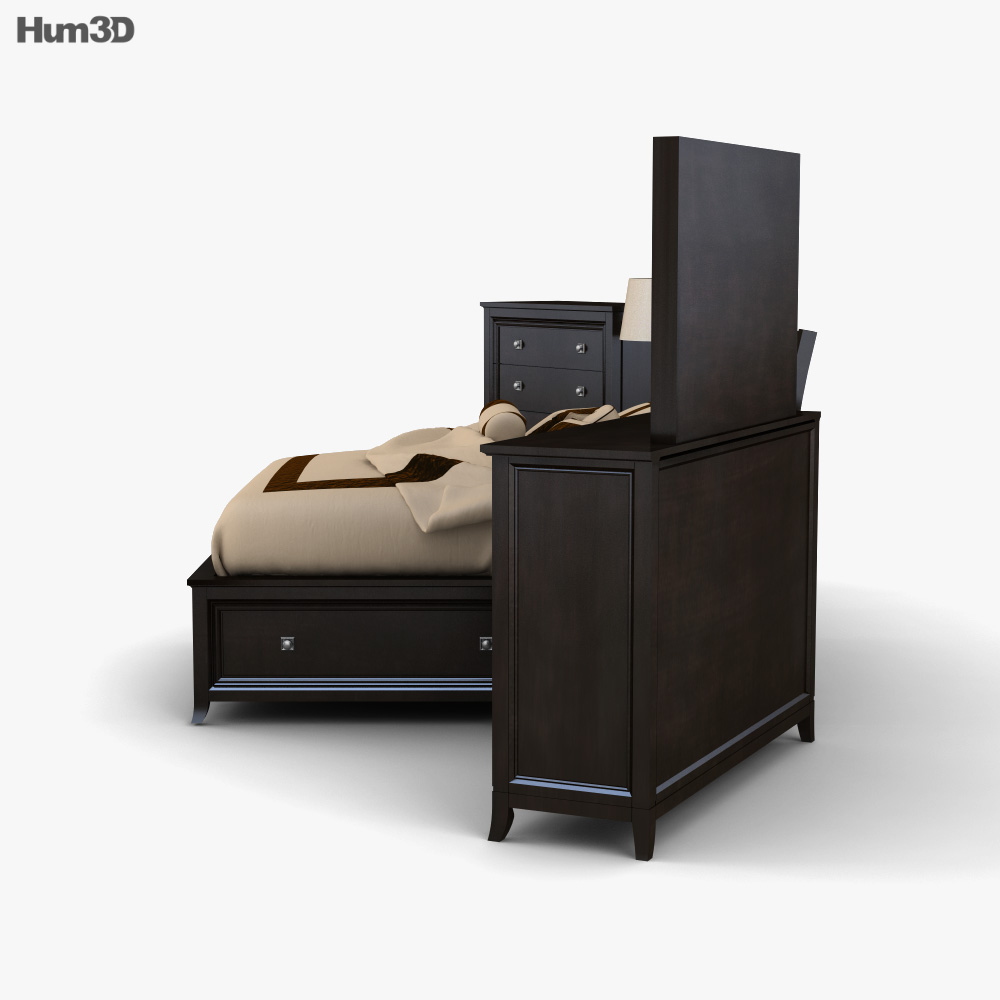 Ashley Martini Suite Storage Bedroom set 3D model Download in MAX