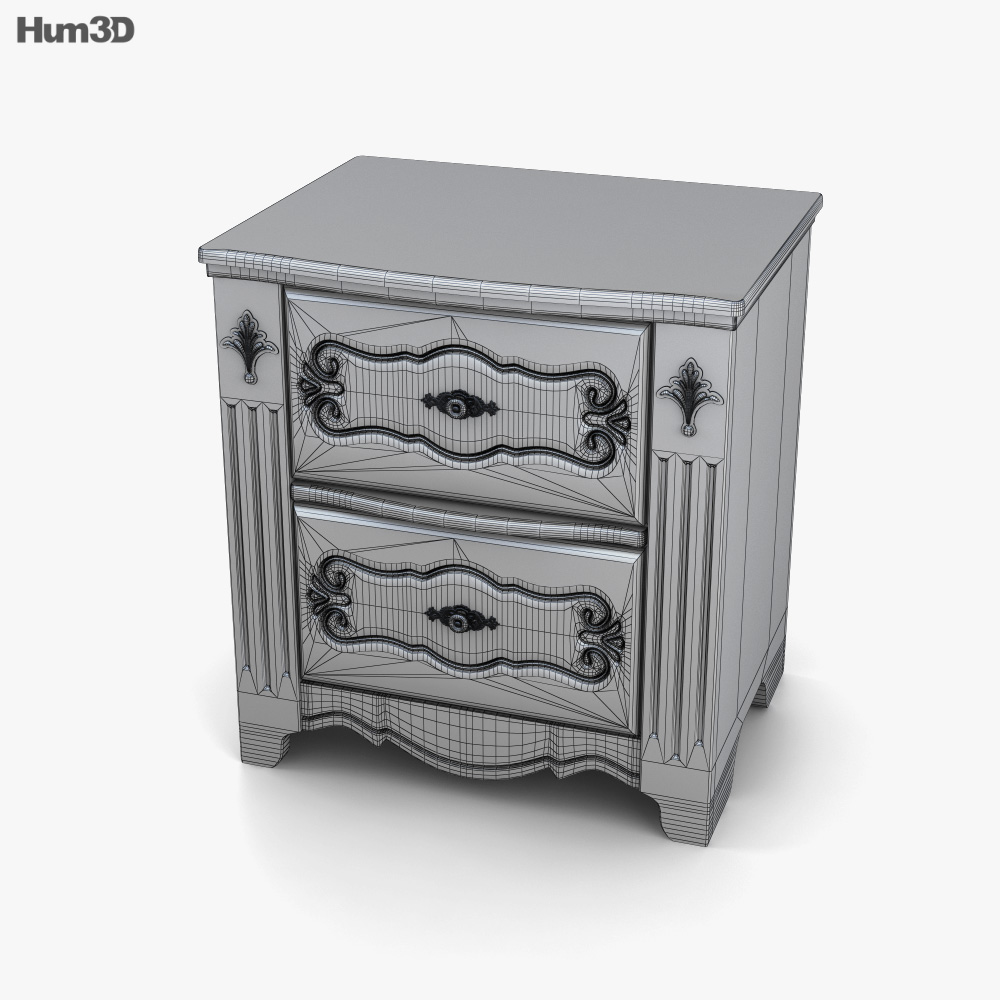 Ashley Exquisite Nightstand 3D model Download in MAX, OBJ, FBX, C4D