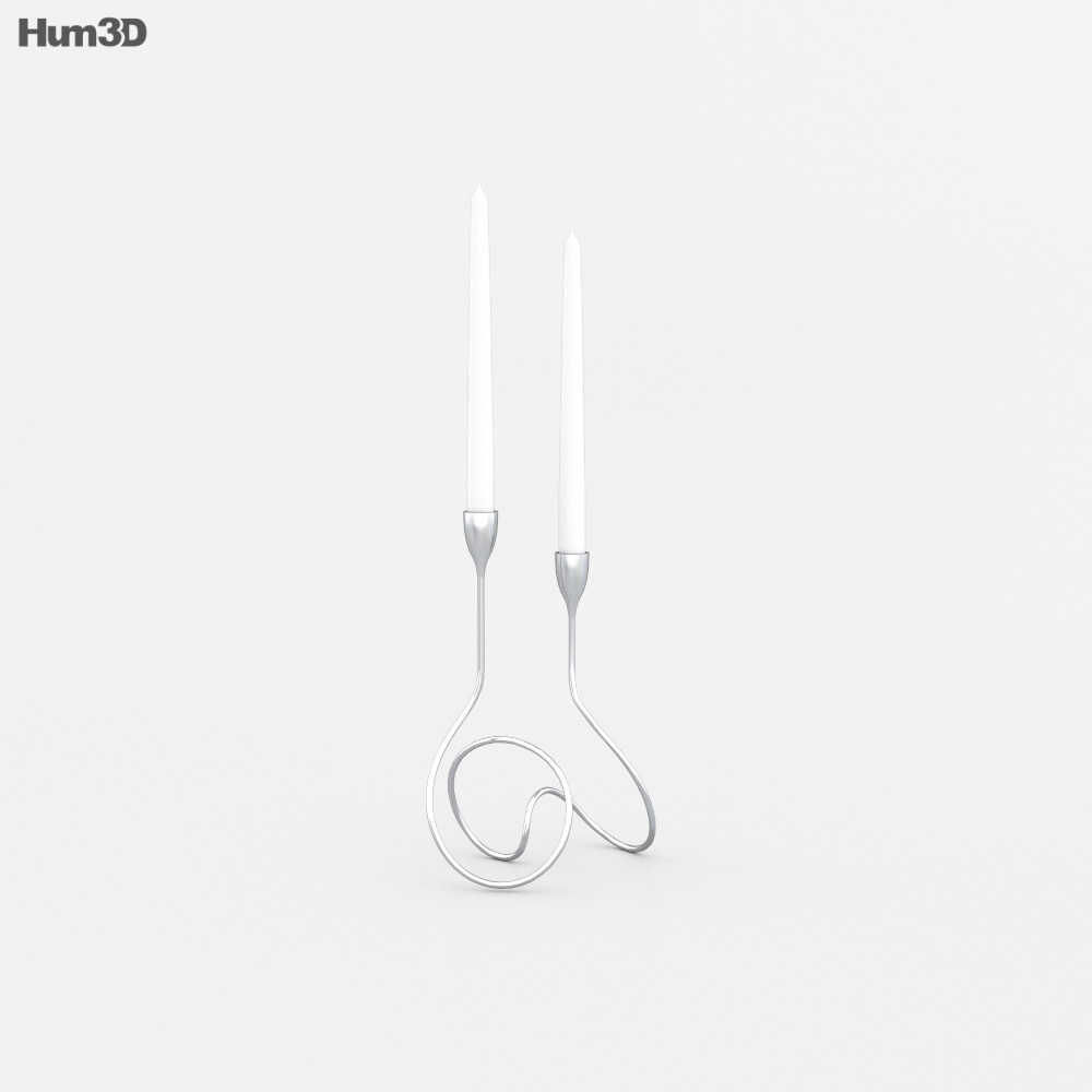 Black and Blum Loop Candelabra 3D model