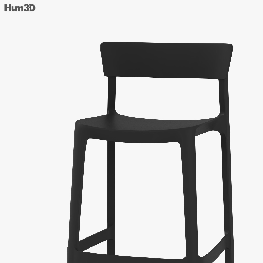 Calligaris Skin Bar stool 3D model Download in MAX, OBJ, FBX, C4D