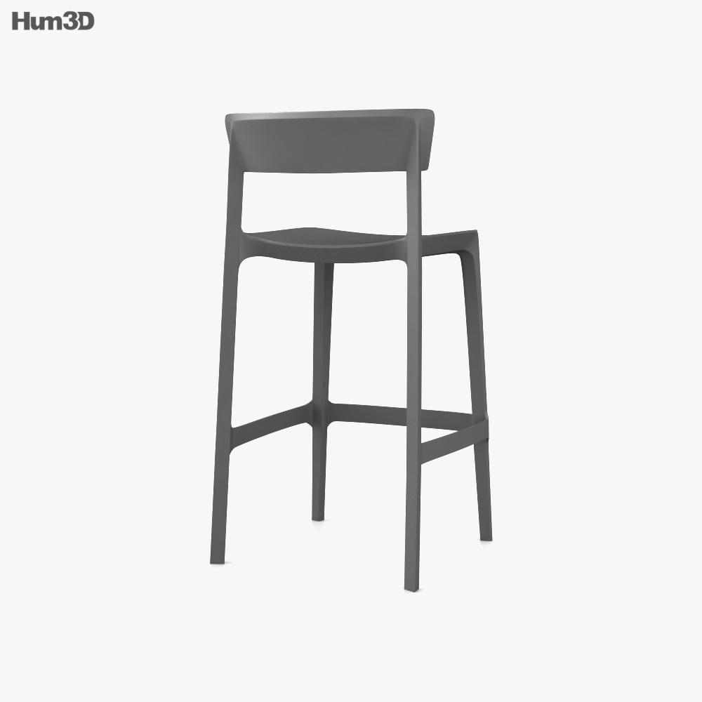 Calligaris Skin Bar stool 3D model Download in MAX, OBJ, FBX, C4D