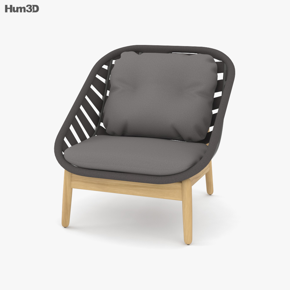 Cane Line Strington Lounge chair 3D model