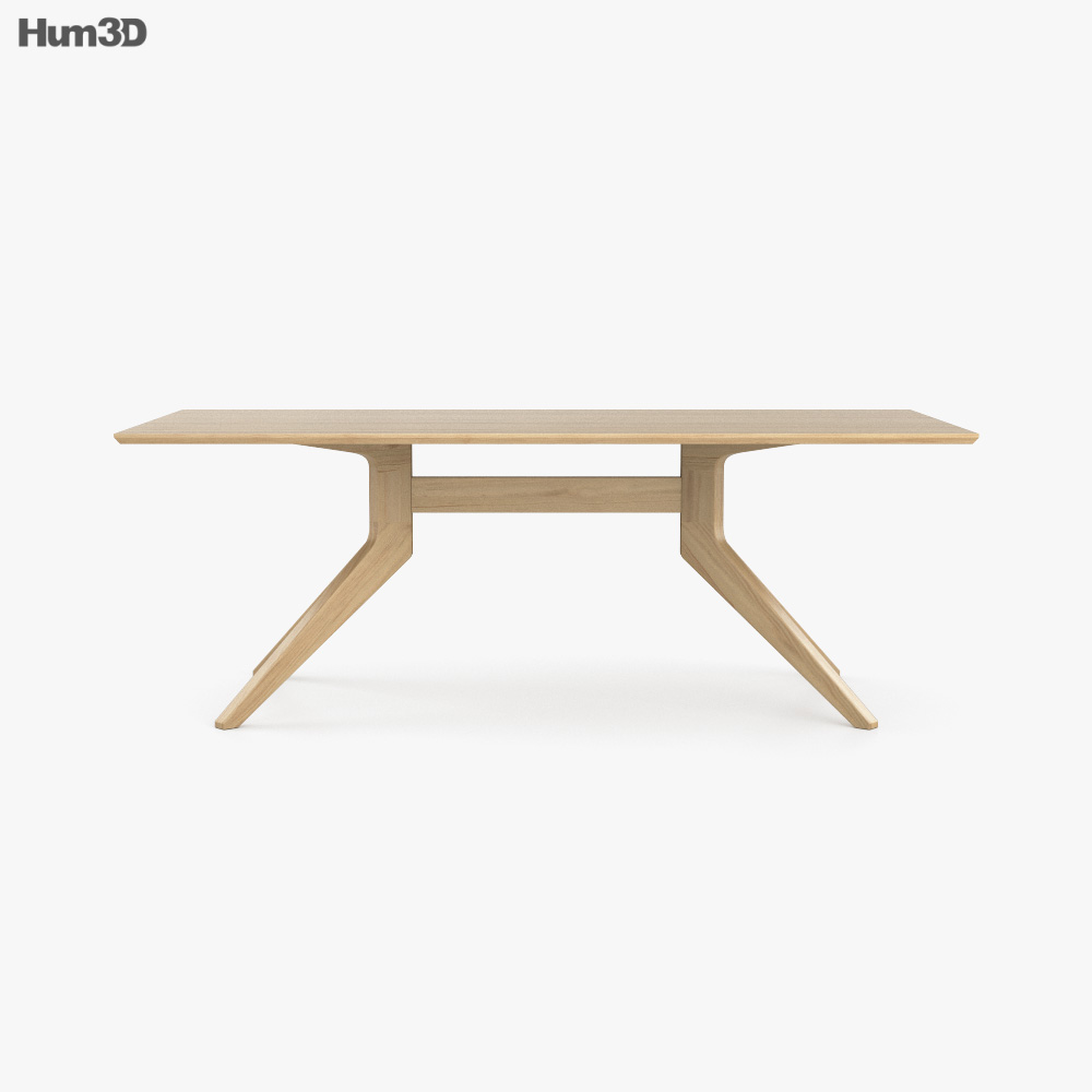 DWR Cross Fixed Table 3D model - Download in MAX, OBJ, FBX, C4D