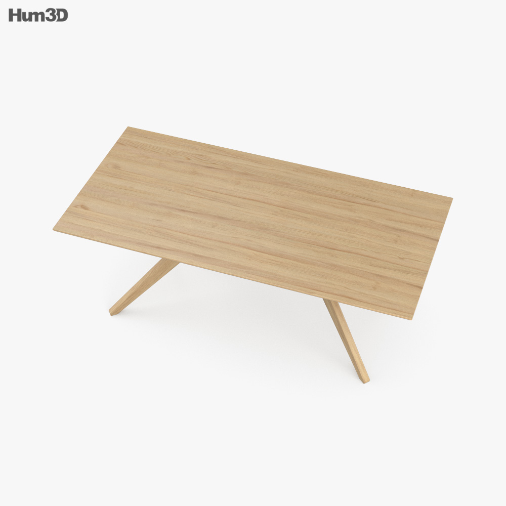 DWR Cross Fixed Table 3D model - Download in MAX, OBJ, FBX, C4D