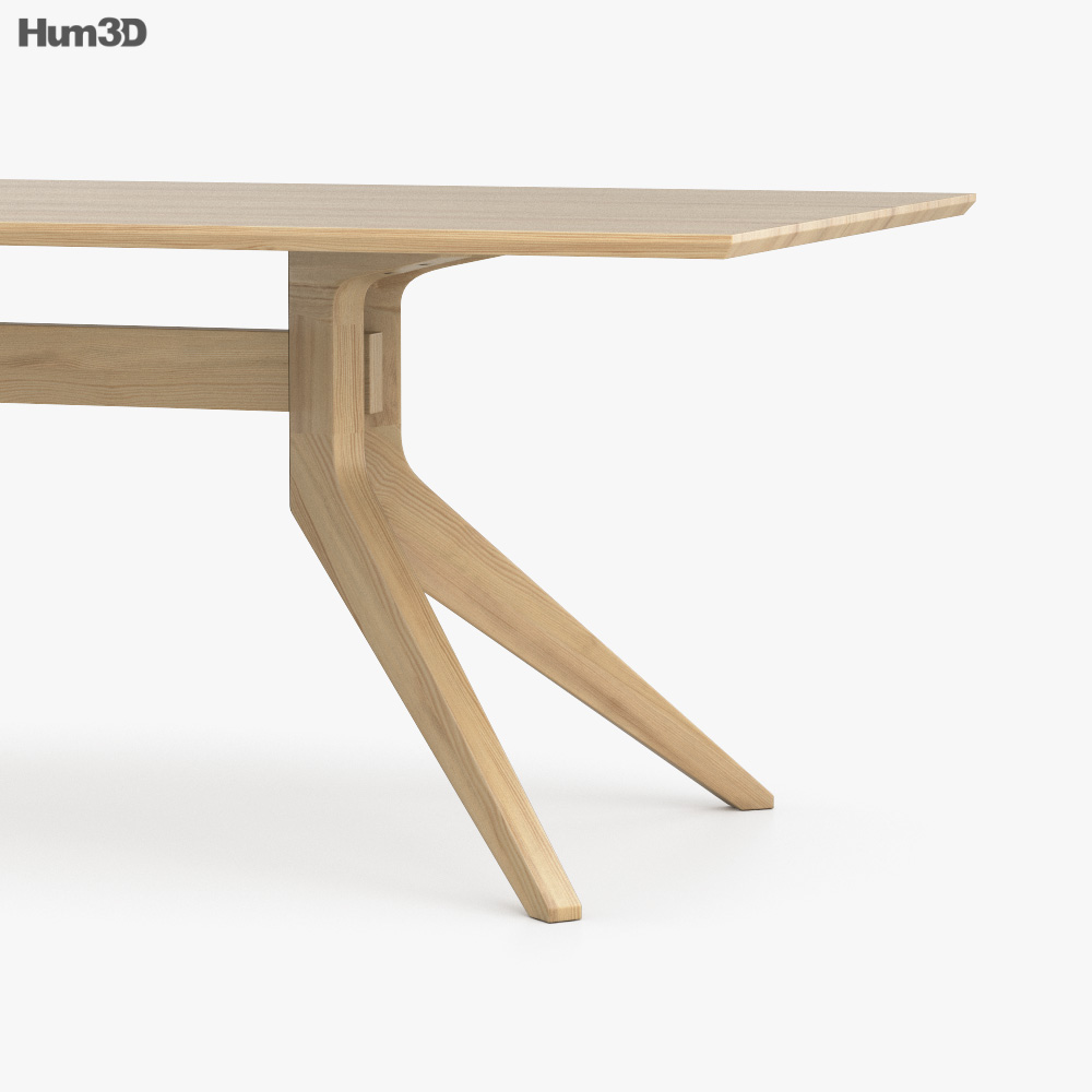 DWR Cross Fixed Table 3D model - Download in MAX, OBJ, FBX, C4D