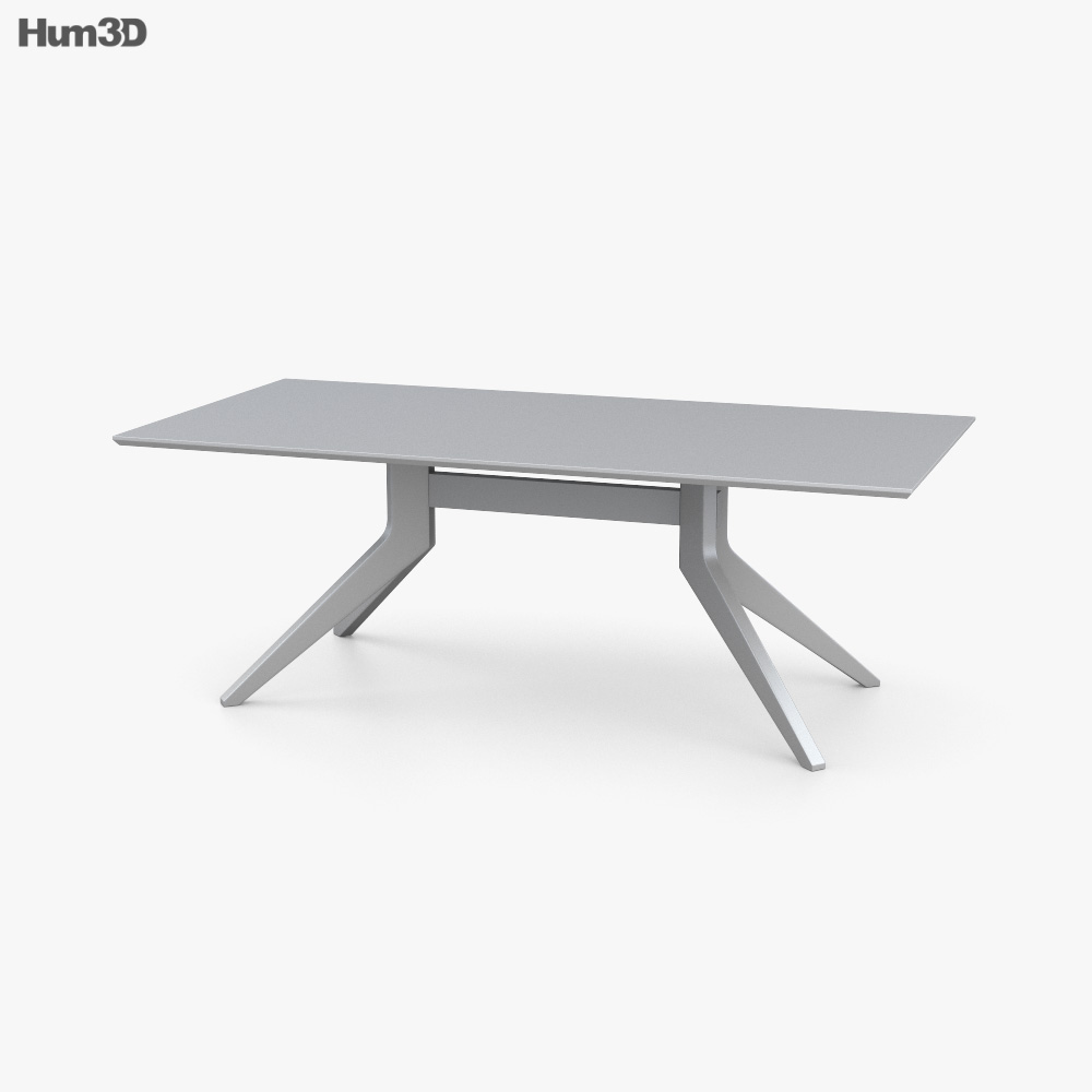 DWR Cross Fixed Table 3D model - Download in MAX, OBJ, FBX, C4D