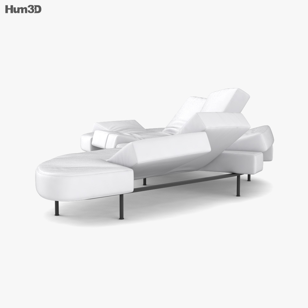Edra Flap Sofa 3D model Download in MAX, OBJ, FBX, C4D