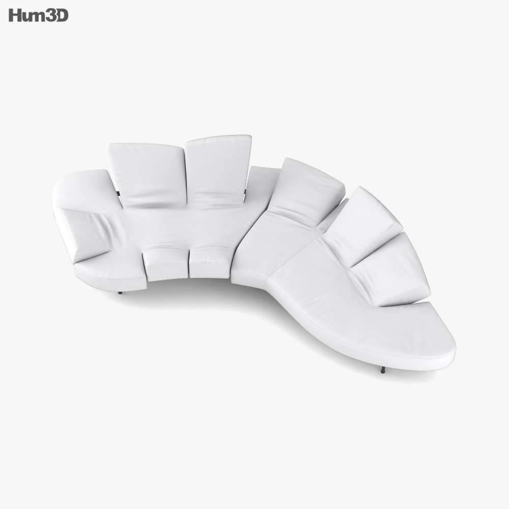 Edra Flap Sofa 3D model Download in MAX, OBJ, FBX, C4D