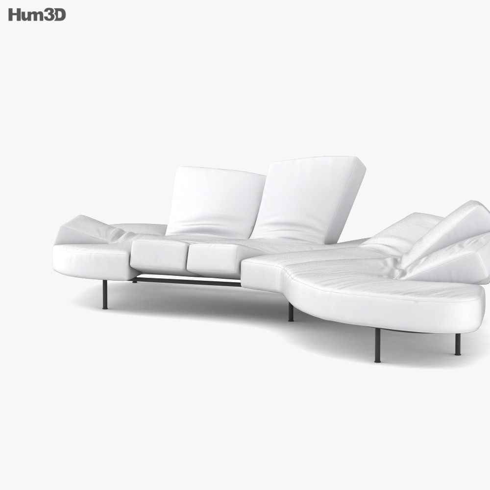 Edra Flap Sofa 3D model Download in MAX, OBJ, FBX, C4D