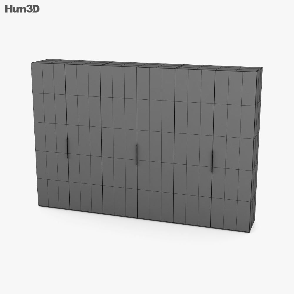 Flou Guardaroba Wardrobe 3D model - Download in MAX, OBJ, FBX, C4D
