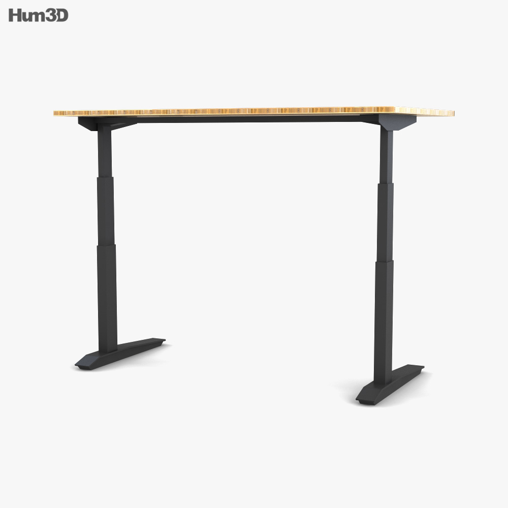 Fully Jarvis Bamboo Standing Desk 3D model Download in MAX, OBJ, FBX, C4D
