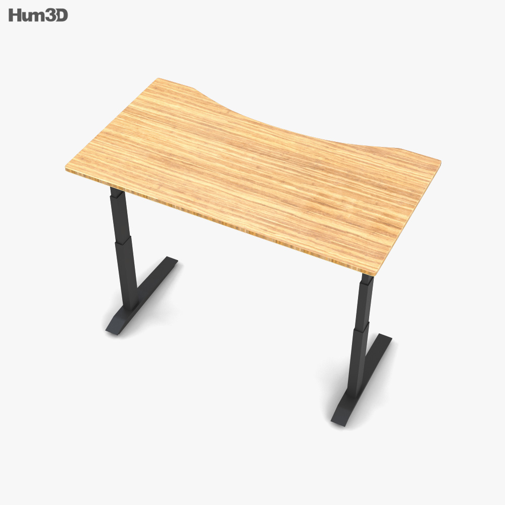 Fully Jarvis Bamboo Standing Desk 3D model Download in MAX, OBJ, FBX, C4D