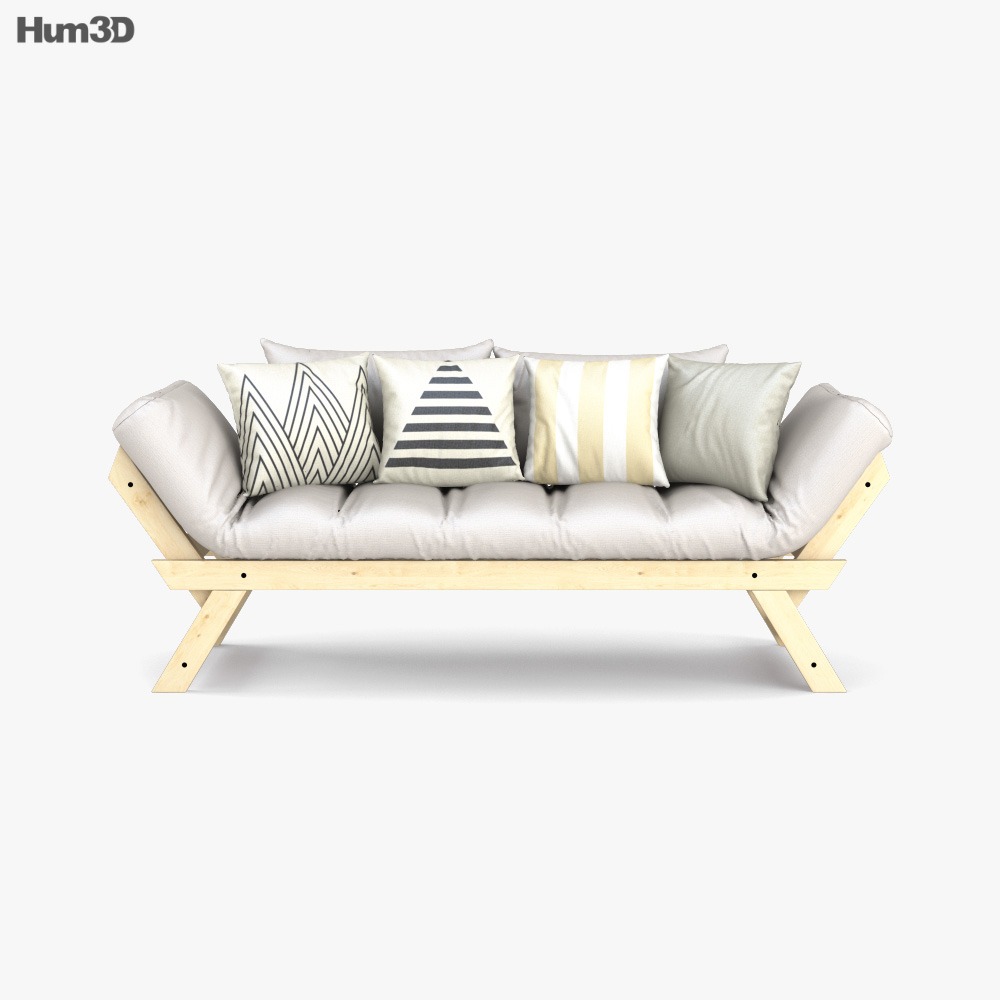 Alula Futon Sofa 3D model - Download in MAX, OBJ, FBX, C4D