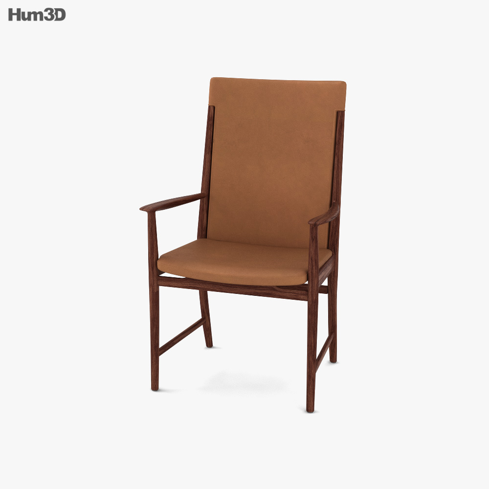 Kai Lyngfeldt Larsen Danish Rosewood Armchair 3D model