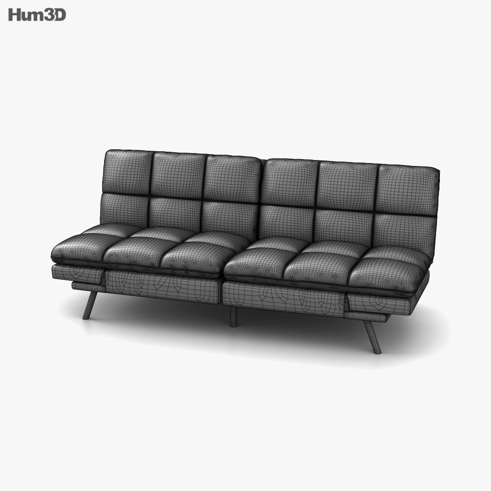 Mainstays Memory Foam Futon 3D model Download in MAX, OBJ, FBX, C4D