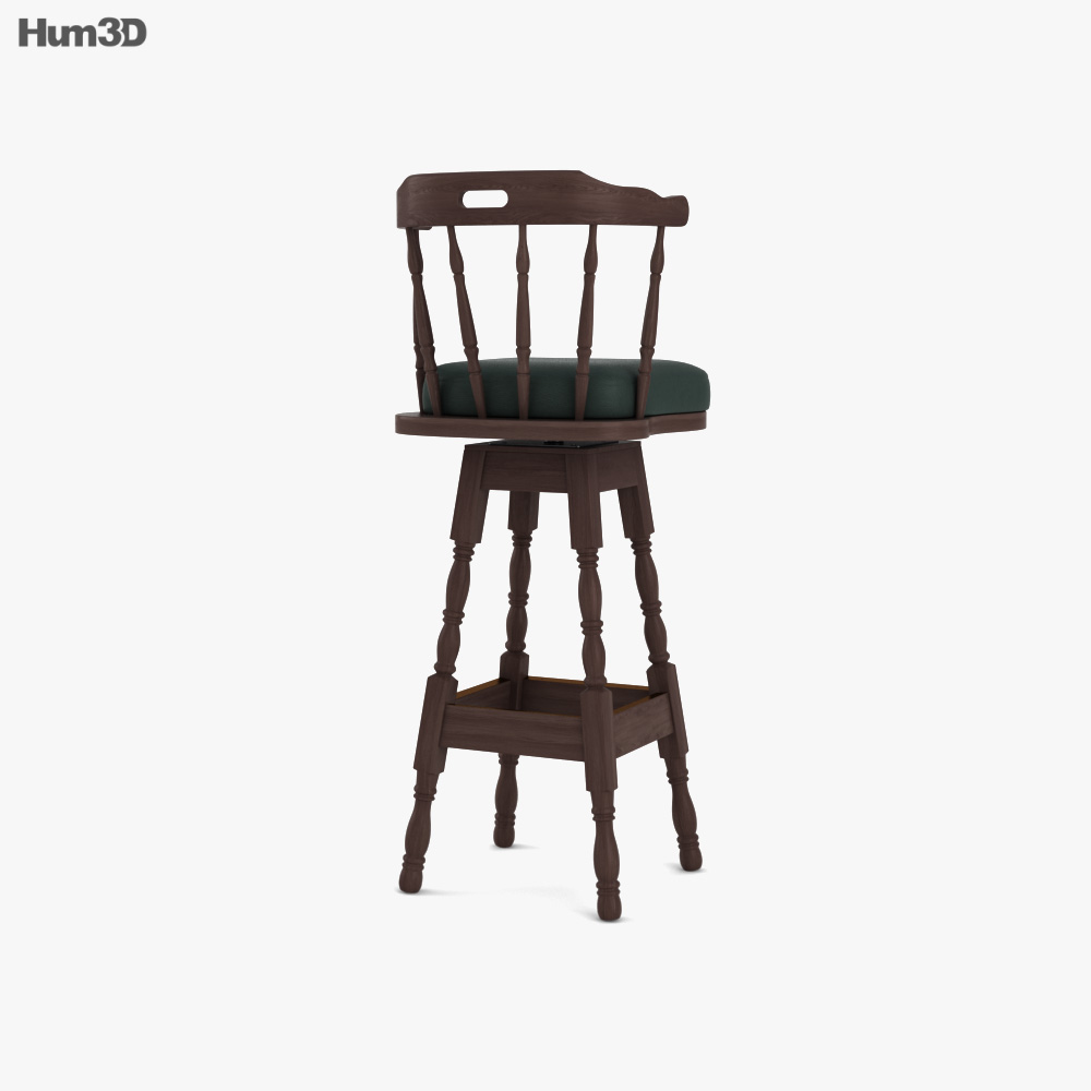 Captain Bar stool 3D model - Download in MAX, OBJ, FBX, C4D