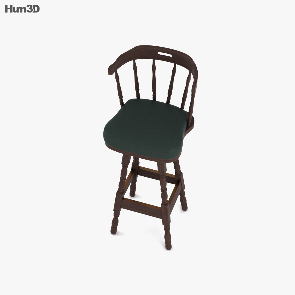 Captain Bar stool 3D model - Download in MAX, OBJ, FBX, C4D