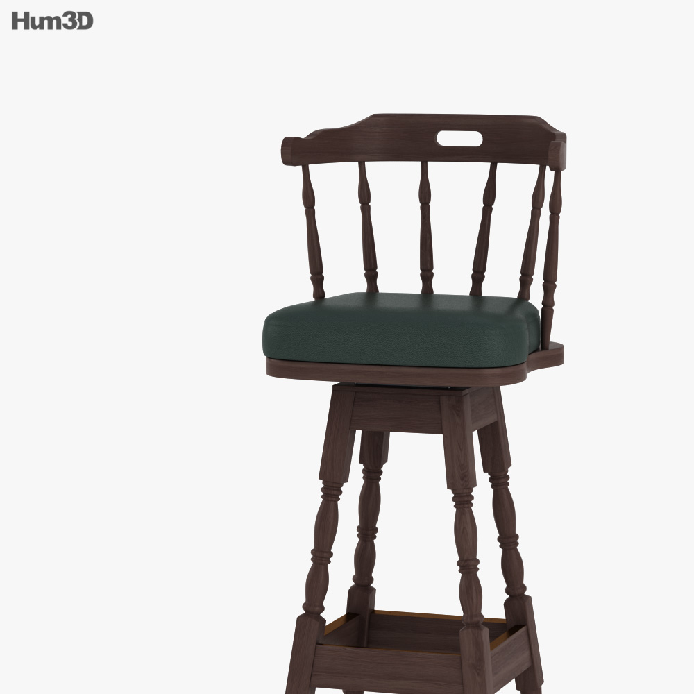Captain Bar stool 3D model - Download in MAX, OBJ, FBX, C4D