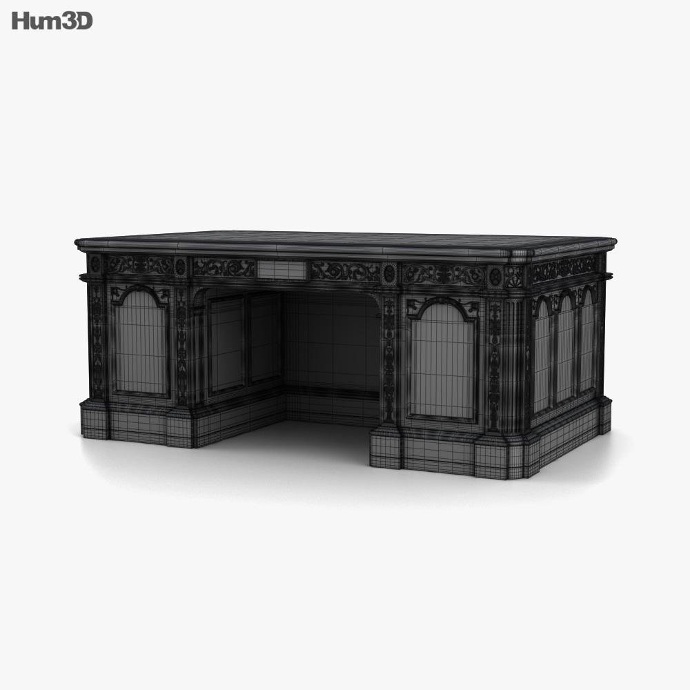 Resolute desk 3D model Download in MAX, OBJ, FBX, C4D