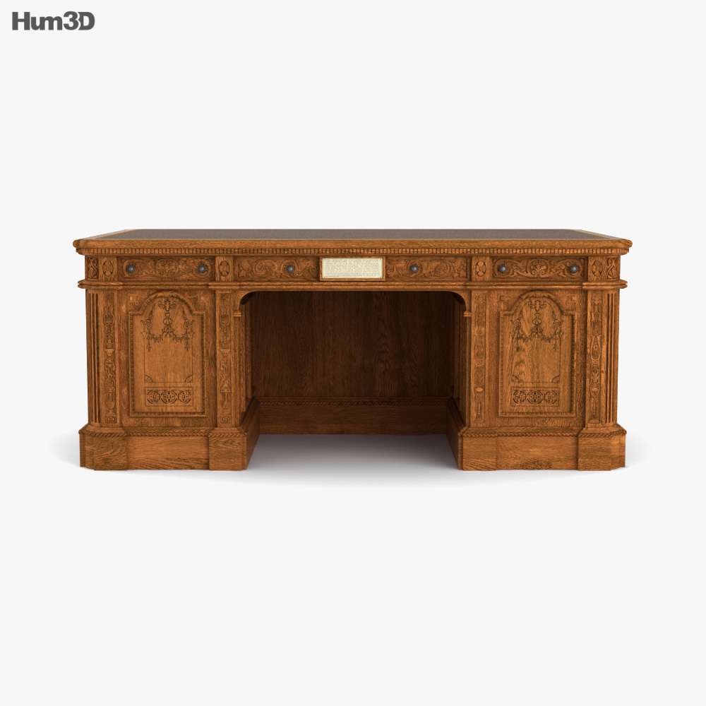Resolute desk 3D model - Download in MAX, OBJ, FBX, C4D