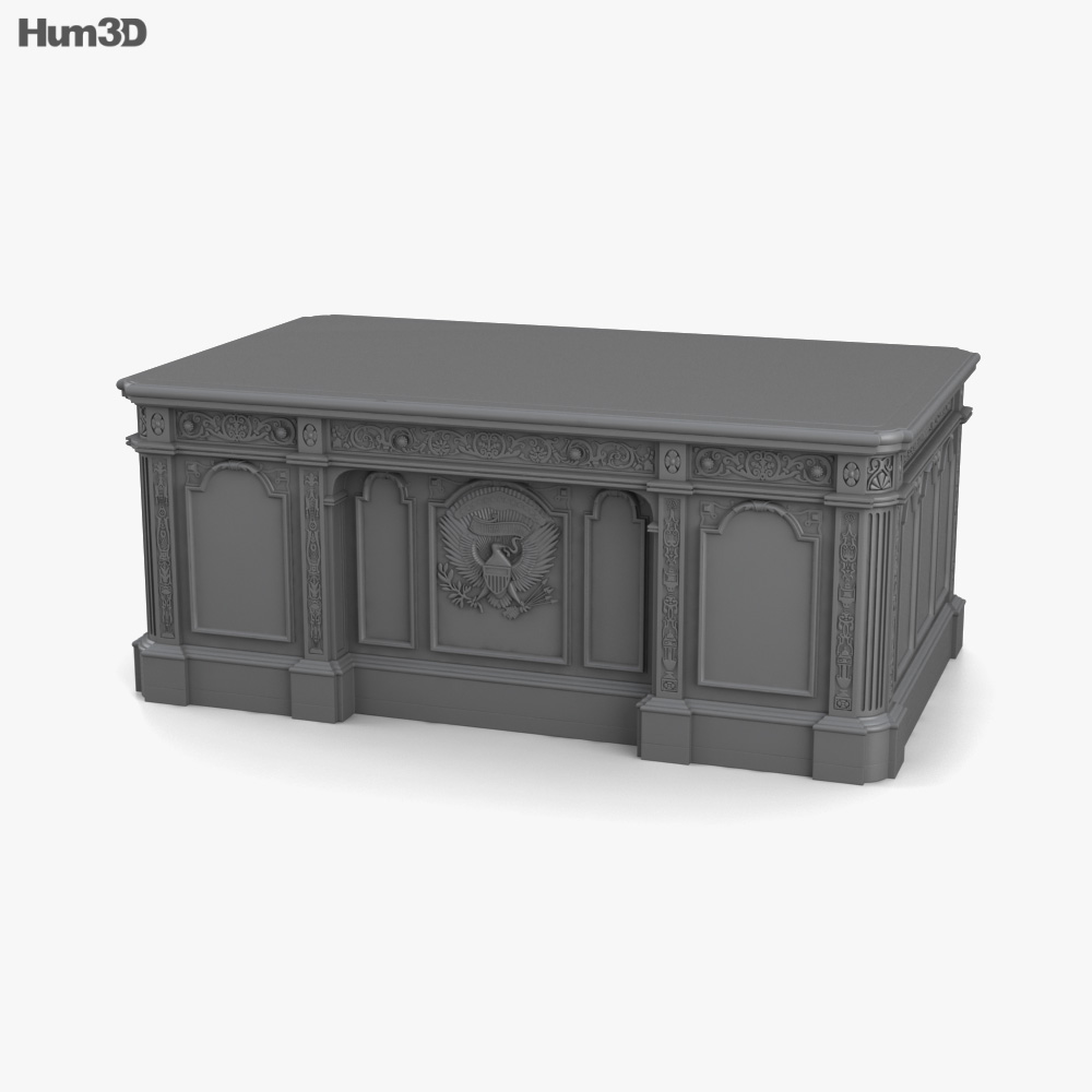 Resolute desk 3D model Download in MAX, OBJ, FBX, C4D