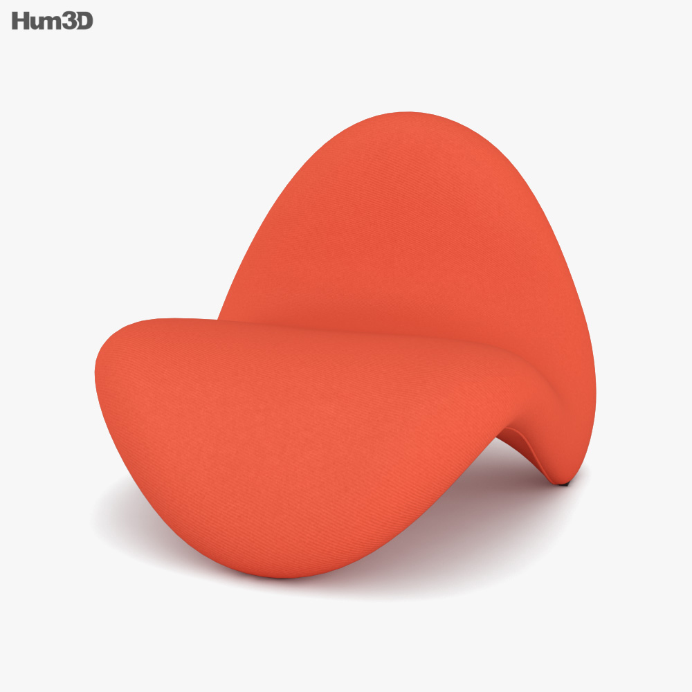 Pierre Paulin Tongue Chair 3D model