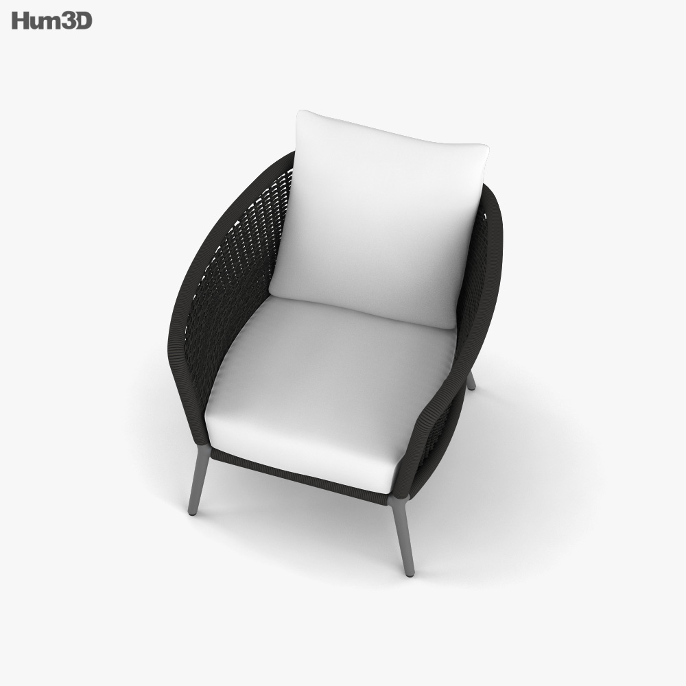 Janus Et Cie Knot Lounge chair 3D model Download in MAX, OBJ, FBX, C4D