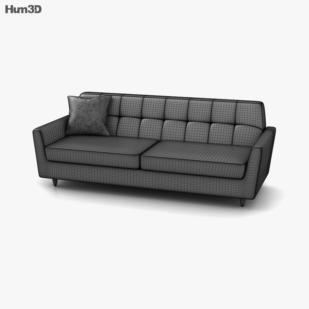 Joybird Hughes Sleeper Sofa 3D model Download in MAX, OBJ, FBX, C4D