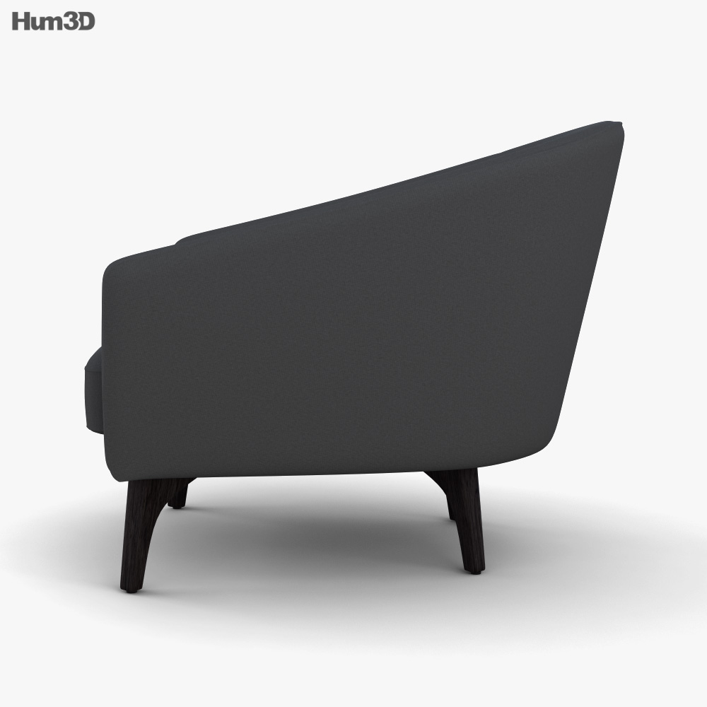 King Boulevard Armchair 3D model Download in MAX, OBJ, FBX, C4D