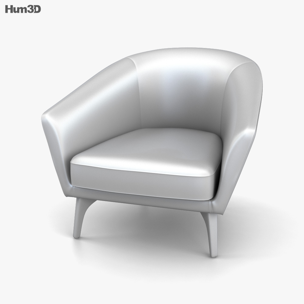 King Boulevard Armchair 3D model Download in MAX, OBJ, FBX, C4D