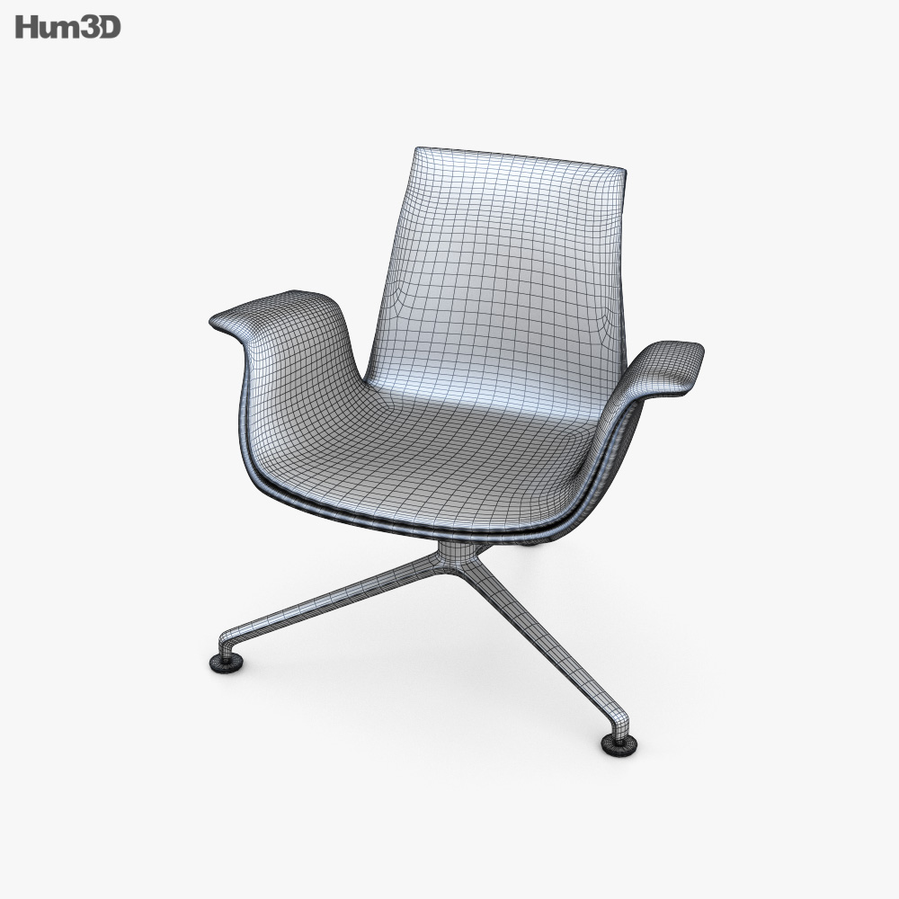 Knoll Bucket Lounge chair 3D model Download in MAX, OBJ, FBX, C4D