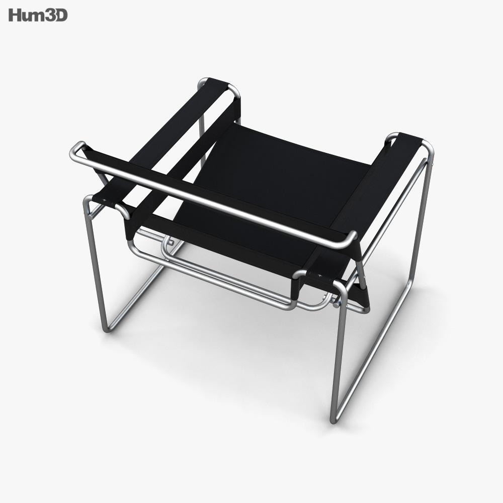 Knoll Wassily Chair 3D model Download in MAX, OBJ, FBX, C4D