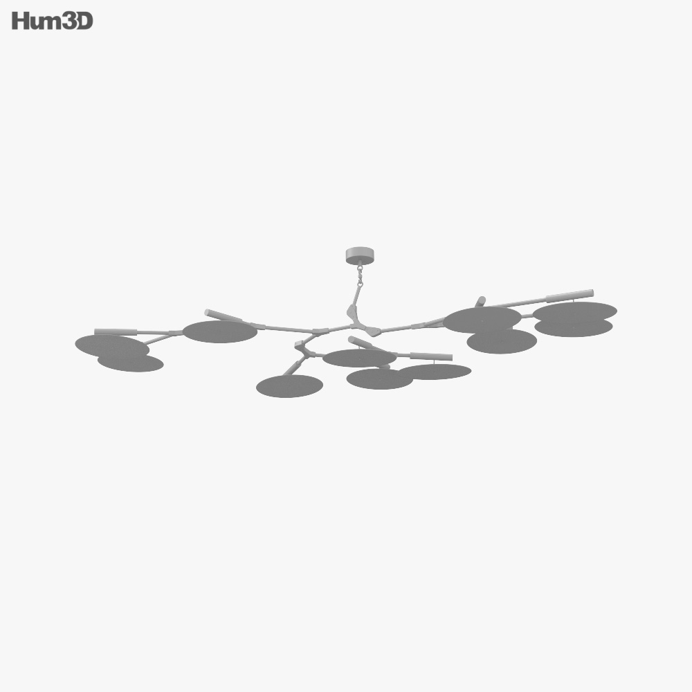 Lindsey Adelman Branching Disk Lamp 3D model Download in MAX, OBJ