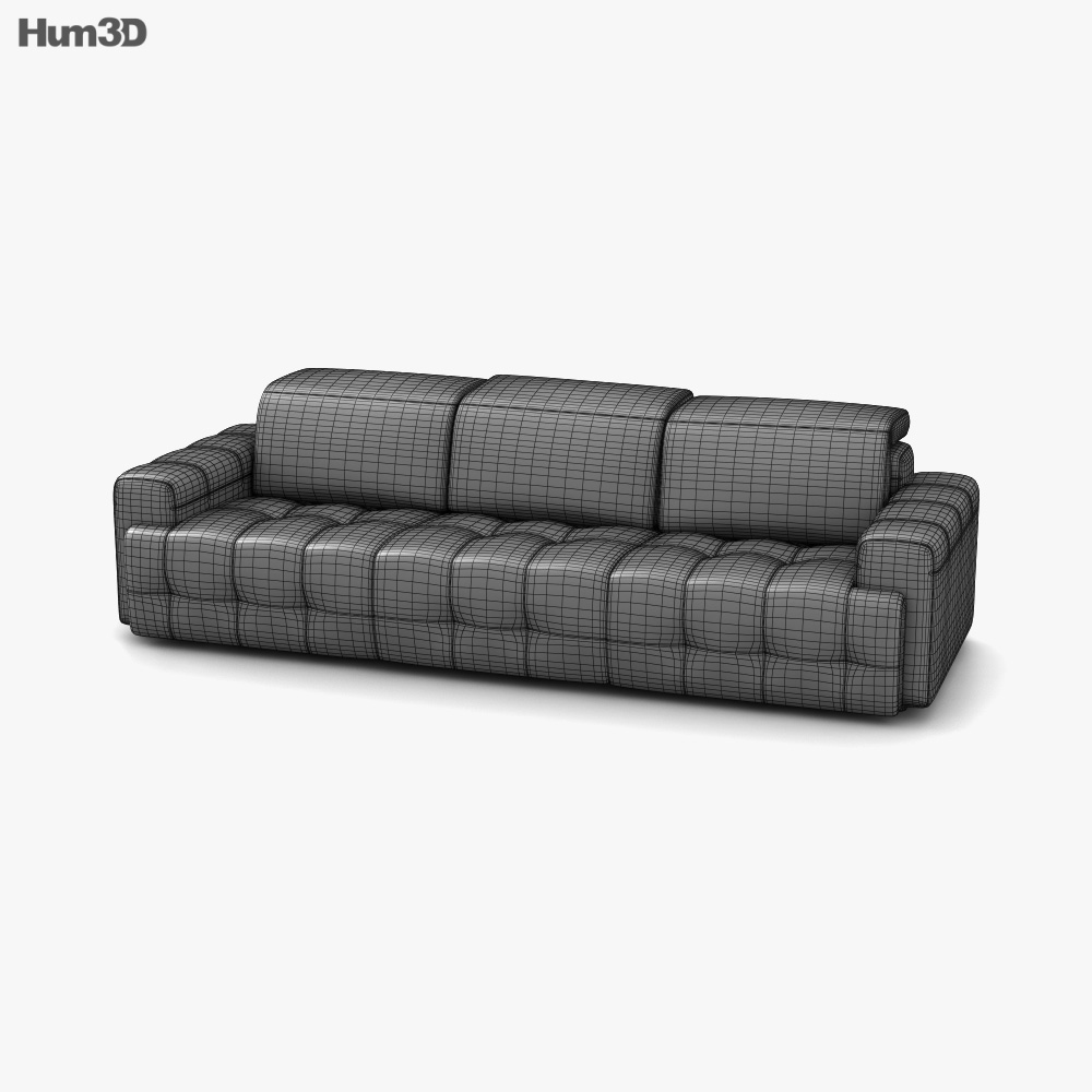 Natuzzi Intenso Sofa 3D model Download in MAX, OBJ, FBX, C4D