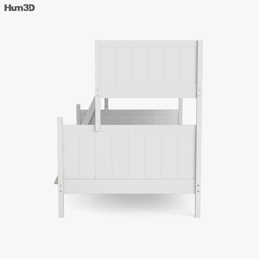 Pottery Barn Camp Twin Over Full Bunk bed 3D model Download in MAX