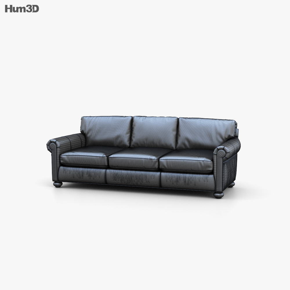 Restoration Hardware Lancaster Leather sofa 3D model Download in MAX