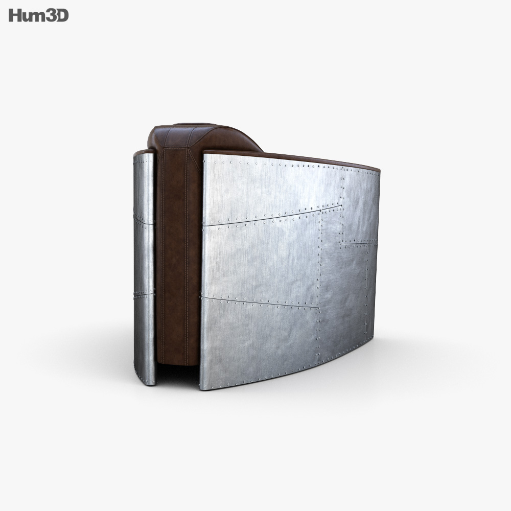 Restoration Hardware Aviator Armchair 3D model Download in MAX, OBJ