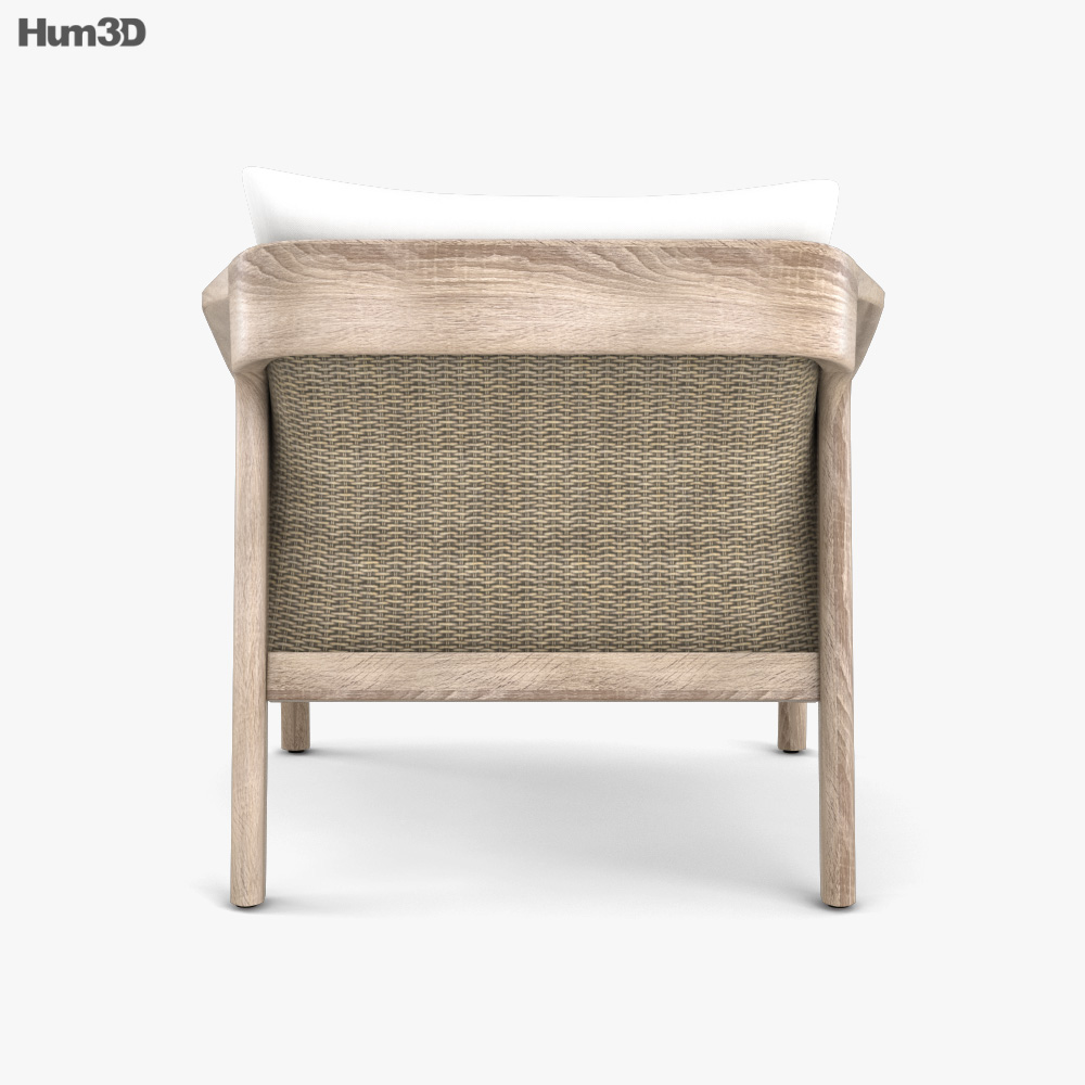 Restoration Hardware Malta Teak Lounge chair 3D model Download in MAX
