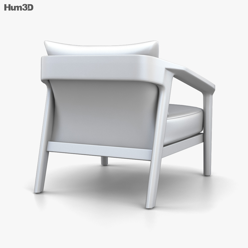 Restoration Hardware Malta Teak Lounge chair 3D model Download in MAX