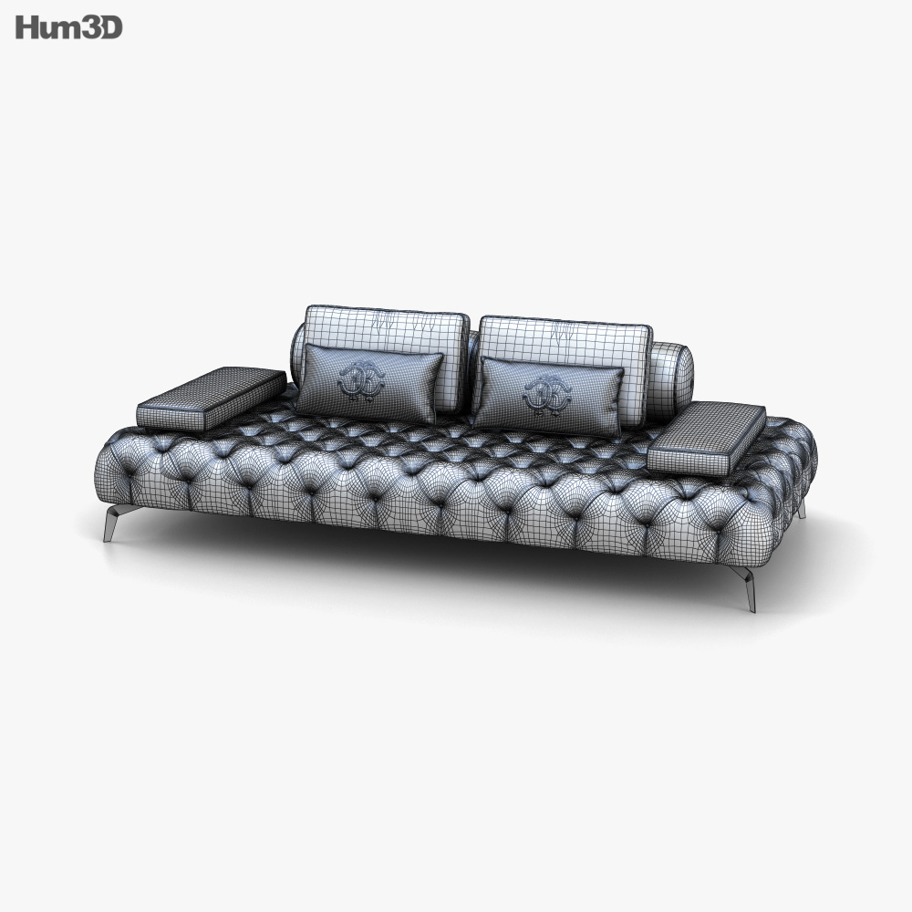 Roberto Cavalli Darlington Sofa 3D model Download in MAX, OBJ, FBX, C4D